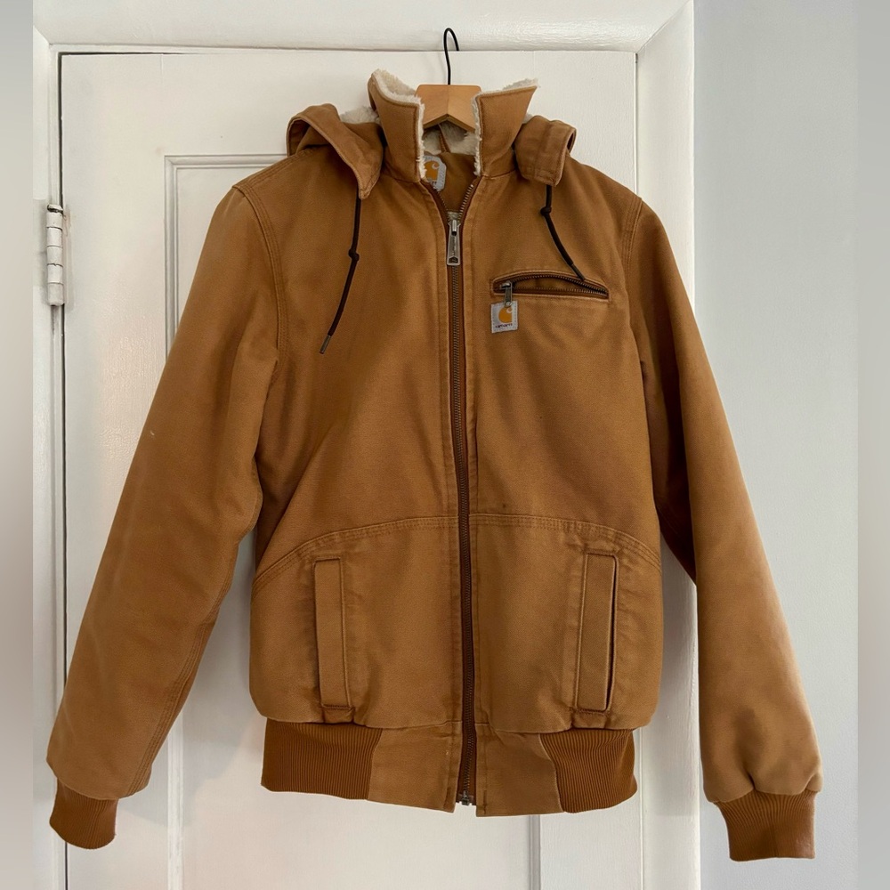 Carhartt Hooded Coat- Tan Size XS Women’s